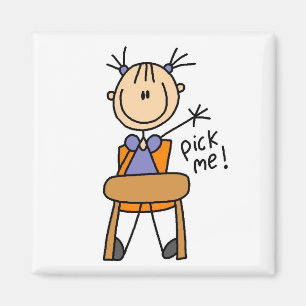 Meisje op school magneet