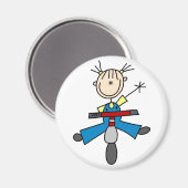 Meisje op scooter magneet (Voorkant / Achterkant)