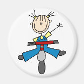 Meisje op scooter magneet (Voorkant)