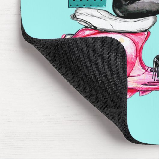 Meisje op scooter muismat (Hoek)