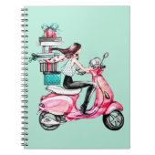 Meisje op scooter notitieboek (Voorkant)