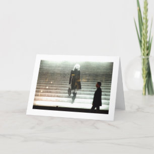 MEISJE OP STAIRS NIEUWE LIFE-Kaart Kaart