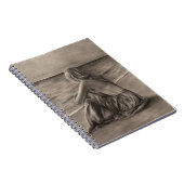 Meisje op strandlaptop notitieboek (Rechterzijde)