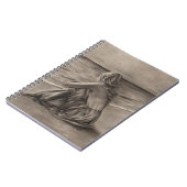 Meisje op strandlaptop notitieboek (Linkerzijde)