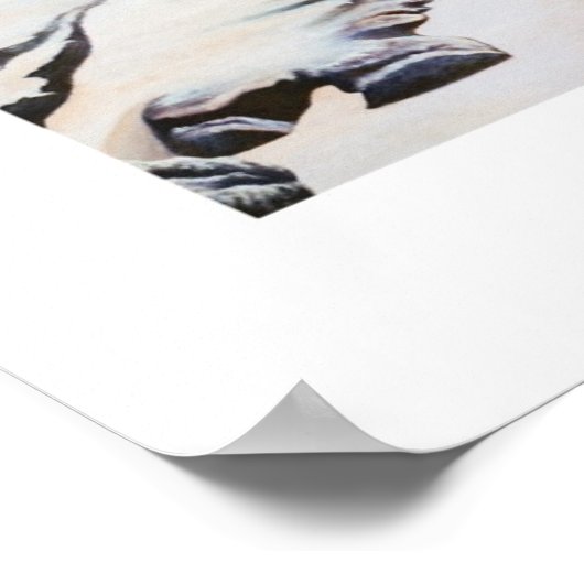 Meisje op strandstrandafdrukken poster (Hoek)