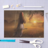 Meisje op Swing Decoupage Tissuepapier (Craft)