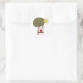 Meisje op Swing T-shirts en geschenken Ronde Sticker (Tas)