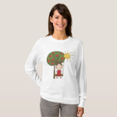 Meisje op T-shirts met vleugels en cadeautjes (Voorkant volledig)