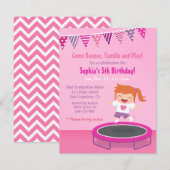 Meisje op Trampoline Kinderen op zaterdag Kaart (Voorkant / Achterkant)