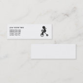 Meisje op Tricycle silhouette Mini Visitekaartje (Voorkant / Achterkant)