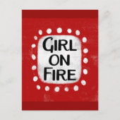 Meisje op vuur Briefkaart (Voorkant)