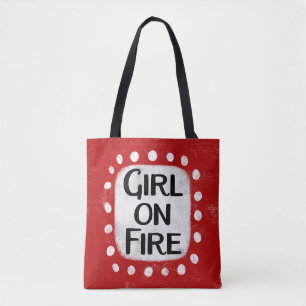 Meisje op vuur Canvas tas