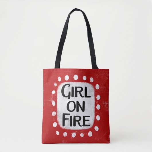 Meisje op vuur Canvas tas (Voorkant)