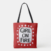 Meisje op vuur Canvas tas (Achterkant)
