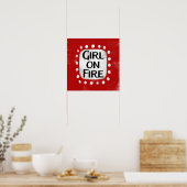 Meisje op vuur Poster muurkunst (Keuken)