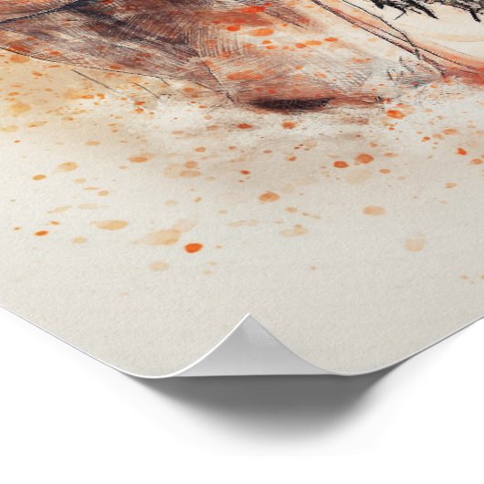 Meisje op Waterverf Swing Decoupage Print (Hoek)