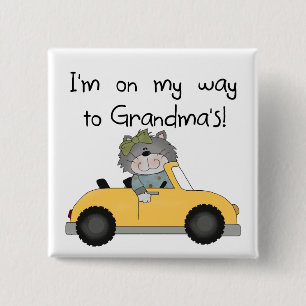 Meisje - Op weg naar oma-overhemden en -cadeaus Vierkante Button 5,1 Cm