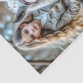 Meisje op Witte Paard Decoupage Tissuepapier (Detail)