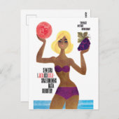 Meisje op Yalta en Sochi Briefkaart (Voorkant / Achterkant)