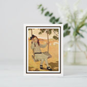 meisje op zinging door Jessie Willcox Smith Briefkaart (Staand voorkant)