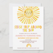 Meisje Oranje eerste reis rond de zon 1e verjaarda Kaart (Voorkant)