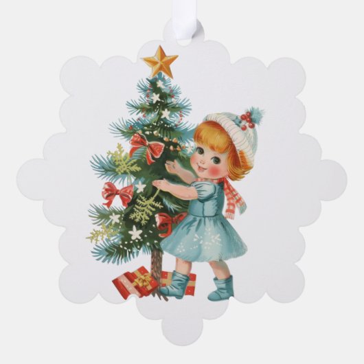 meisje ornament kaart (Achterkant)