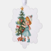  meisje ornament kaart (Links)