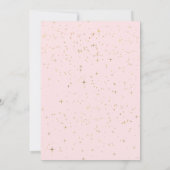 Meisje over de maan Baby shower Kaart (Achterkant)