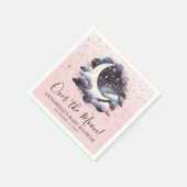 Meisje over de maan Baby shower Servet (Hoek)