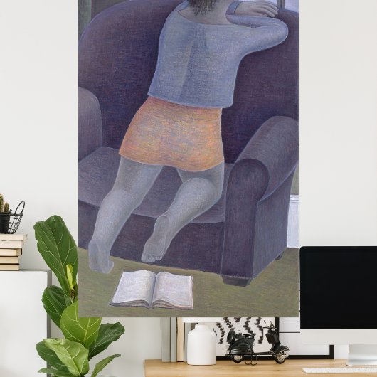 Meisje over de stoel 2002 poster (Thuiskantoor)