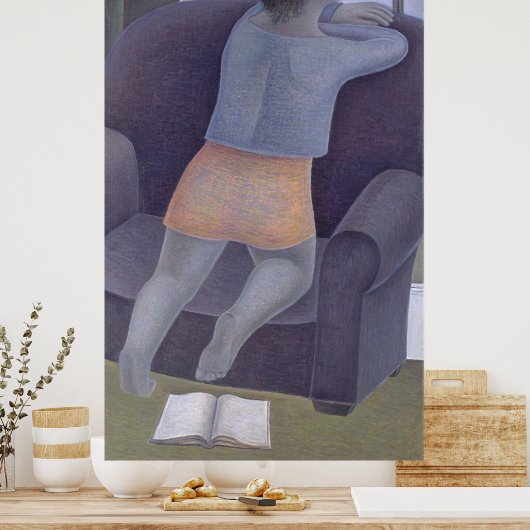 Meisje over de stoel 2002 poster (Keuken)