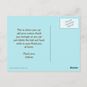 Meisje paard verjaardagsfeestje dank je briefkaart (Achterkant)