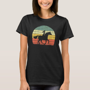 Meisje Paardrijden Vintage Cowgirl Texas Ranch T-shirt