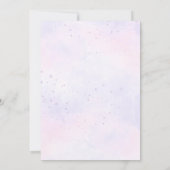 Meisje Paarse Boho Olifant Baby shower Kaart (Achterkant)