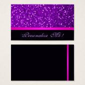 Meisje Paarse Modern Sparkle Roze Glitter Elegant Visitekaartjes (Voorkant /achterkant)