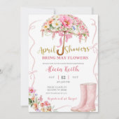 Meisje Paarse Schelp Baby Shower Uitnodiging (Voorkant)
