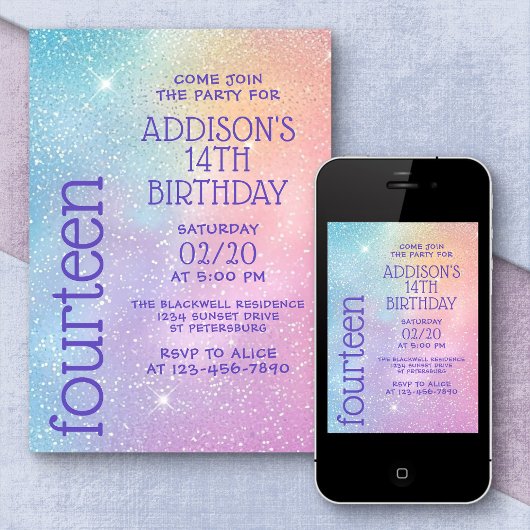 Meisje Paarse Sterren Galaxy Verjaardag Kaart