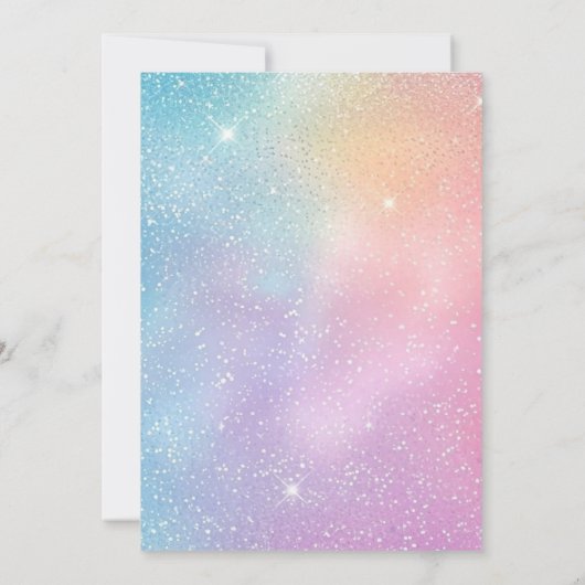 Meisje Paarse Sterren Galaxy Verjaardag Kaart (Achterkant)