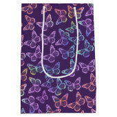 meisje-Paarse vlinderpatrooninkend Medium Cadeauzakje (Achterkant)