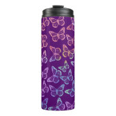 meisje-Paarse vlinderpatrooninkend Thermosbeker (Voorkant)