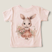 Meisje Paaskonijn in een roze jurk (Design achterkant)