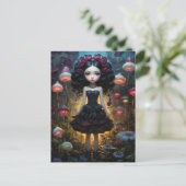 Meisje - Paddenstoelen Briefkaart (Staand voorkant)