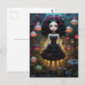 Meisje - Paddenstoelen Briefkaart (Voorkant / Achterkant)