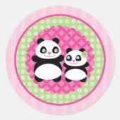 Meisje Panda Beer Sticker (Voorkant)