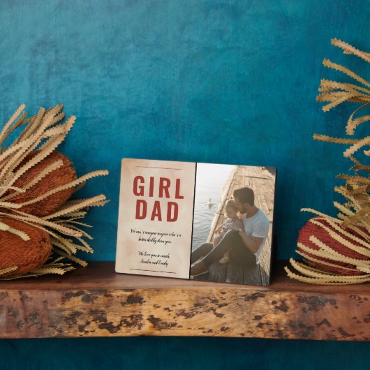 Meisje Pap Bericht Waterverf Vader Dag Foto Fotoplaat (Zijkant)