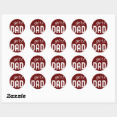 Meisje pap Vaderdag grilling Ronde Sticker (Vel)