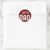 Meisje pap Vaderdag grilling Ronde Sticker (Tas)