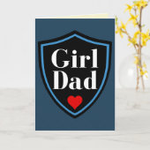 Meisje Pap-Vaderdag kaart (Gele Bloem)