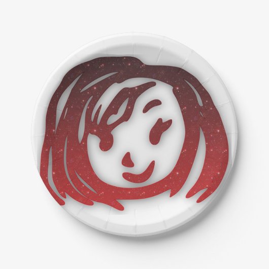 meisje papieren bordje (Voorkant)