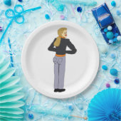 meisje papieren bordje (Feest)